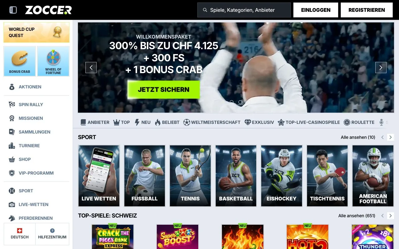 Zoccer interface